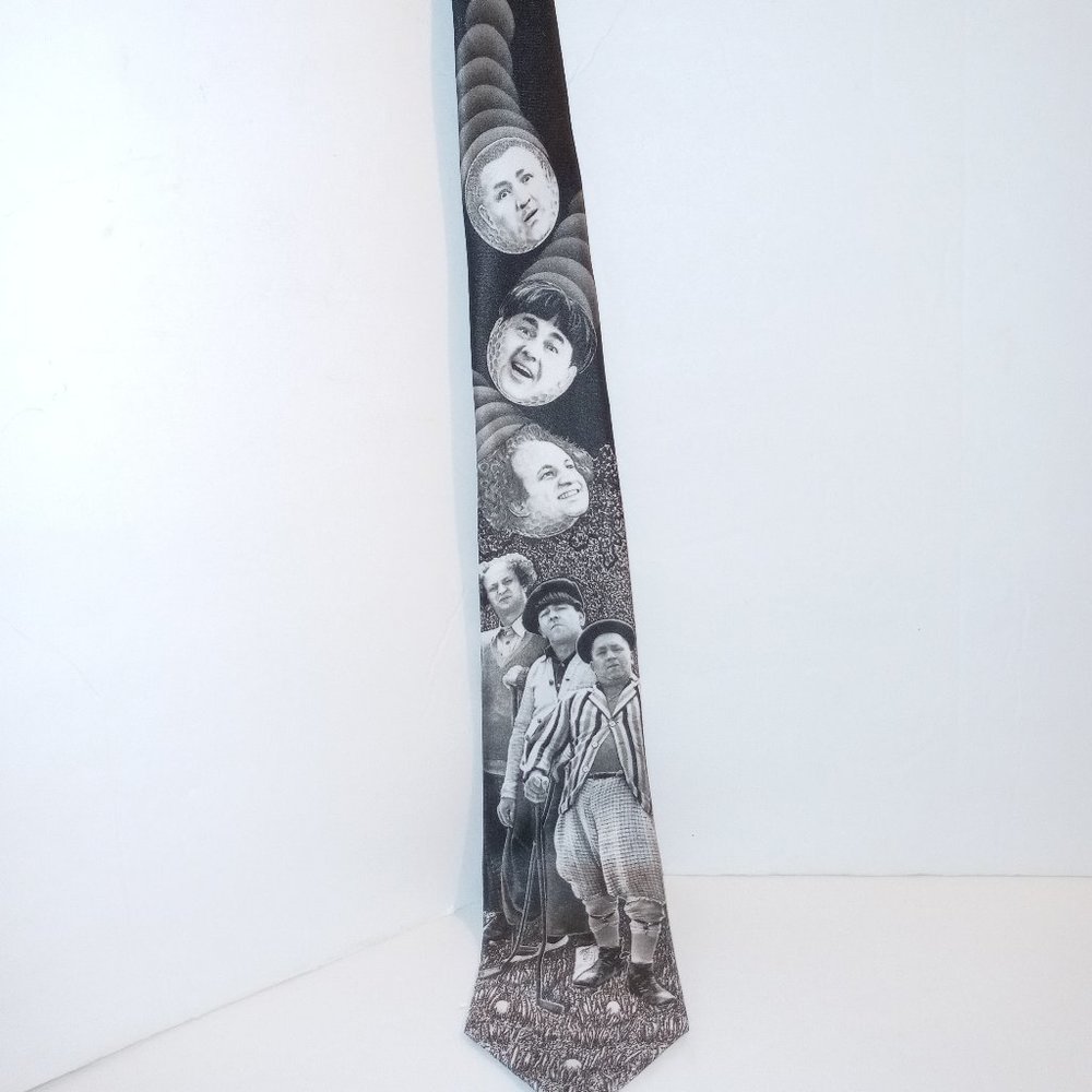 Ralph Marlin Three Stooges Golf Theme Tie